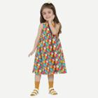 Shein Girls All Over Flowers Print Babydoll Dress