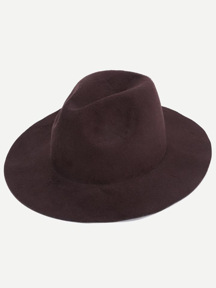 Shein Coffee Stylish Fedora Hat