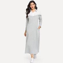 Shein Color Block Longline Shirt Dress