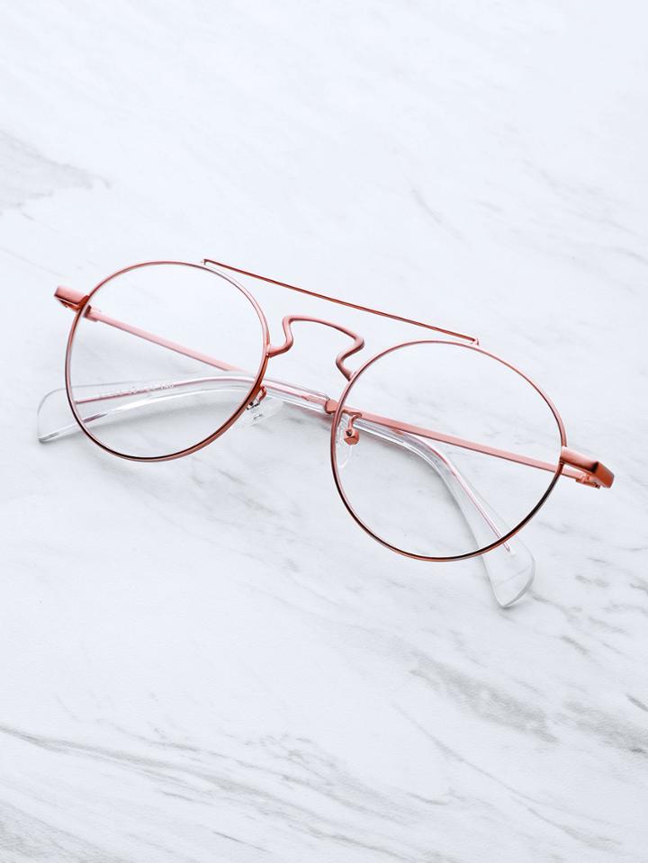 Shein Double Bridge Round Glasses
