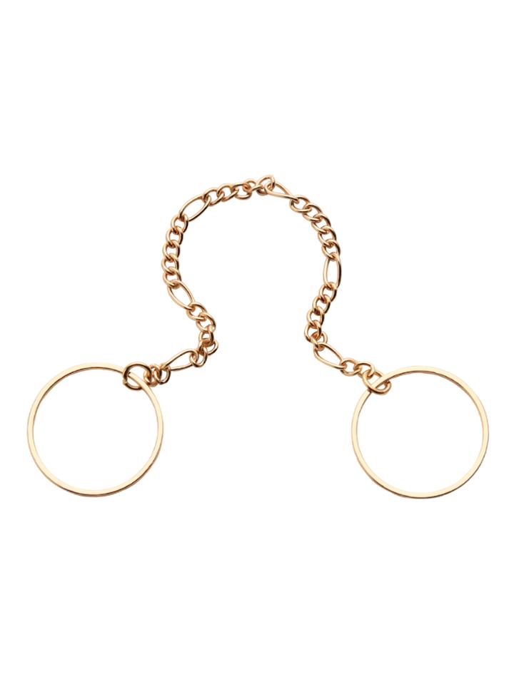 Shein Gold 2pcs Mini Circle Rings