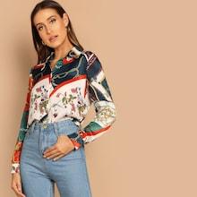 Shein Button Up Floral Shirt