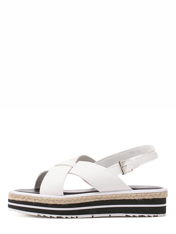 Shein White Peep Toe Thick Bottom Wedges