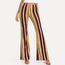 Shein Vertical Striped Flare Hem Pants
