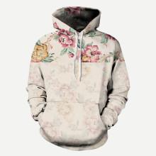 Shein Men Floral Print Hooded Sweatshirt