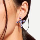 Shein Cross Design Drop Earrings With Rhinestone