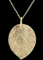 Shein Gold Leaf Pendant Necklace