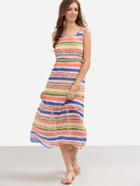 Shein Multicolor Striped Sleeveless Dress