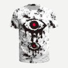 Shein Men Eye Print Ink Splatter Tee