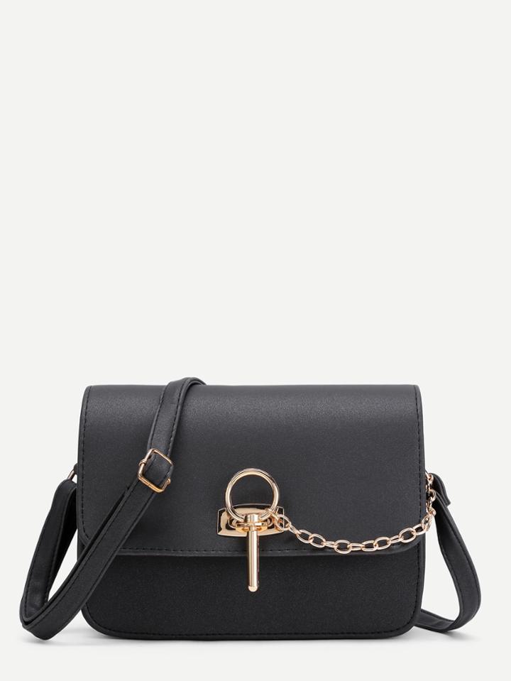 Shein Chain Detail Flap Cross Body Bag