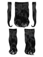 Shein Natural Black Clip In Soft Wave Hair Extension 5pcs