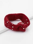 Shein Faux Pearl Detail Twist Headband