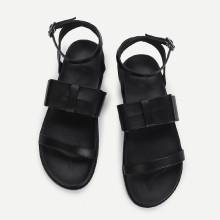 Shein Bow Decorated Pu Flat Sandals