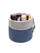 Shein Blue Drawstring Cylindrical Travel Makeup Bag