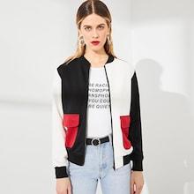 Shein Cut And Sew Flap Pocket Jacket