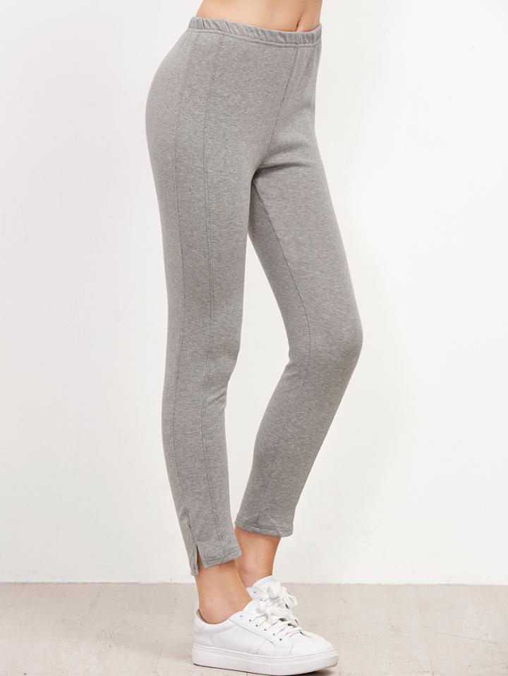 Shein Grey Slit Side Leggings