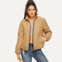 Shein Zip Front Puffer Jacket
