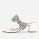 Shein Clear Strap Heeled Sandals With Bow