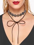 Shein Bohemia Rounds Link Layered Linear Choker