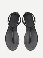 Shein Pu Toe Post Flat Sandals