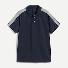 Shein Men Contrast Sideseam Polo Shirt