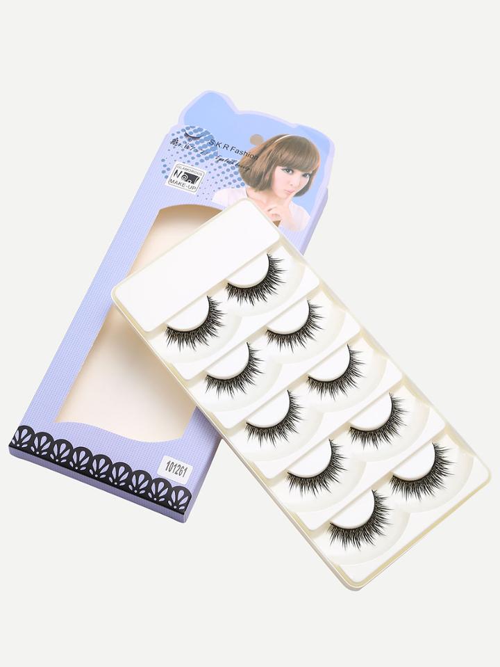 Shein Natural Short Thick False Eyelashes