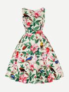 Shein Floral Print Knot Back Dress