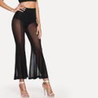 Shein Sheer Mesh Flare Leg Pants