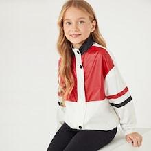 Shein Girls Cut And Sew Jacket