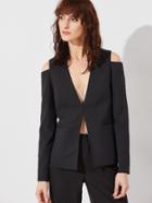 Shein Cutout Shoulder Hook And Bar Blazer