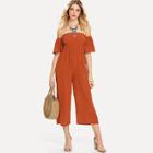 Shein Off-shoulder Wide Leg Jumpsuit