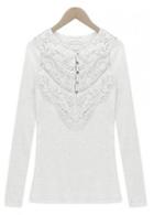 Rosewe Chic Solid White Round Neck Long Sleeve T Shirt