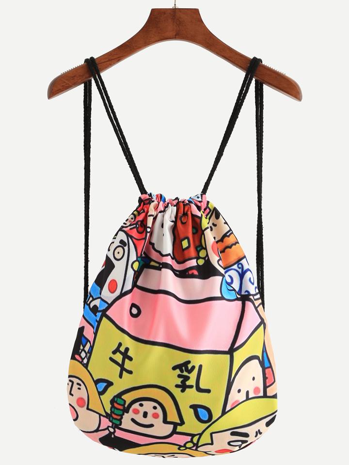 Shein Multicolor Cartoon Print Backpack