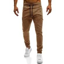 Shein Men Pockets Decoration Plain Drawstring Pants