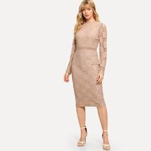 Shein Floral Lace Pencil Dress