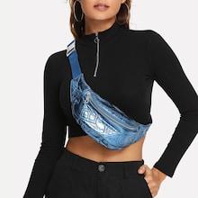 Shein Quilted Detail Zipper Bum Bag