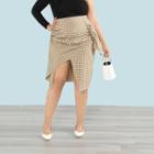 Shein Plus Knot Side Asymmetrical Ruffle Hem Skirt