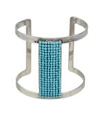 Shein Blue Beads Cuff Bangle