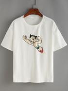 Shein Cartoon Print Drop Shoulder T-shirt