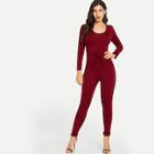 Shein Belted Cut Out Jumpsuit