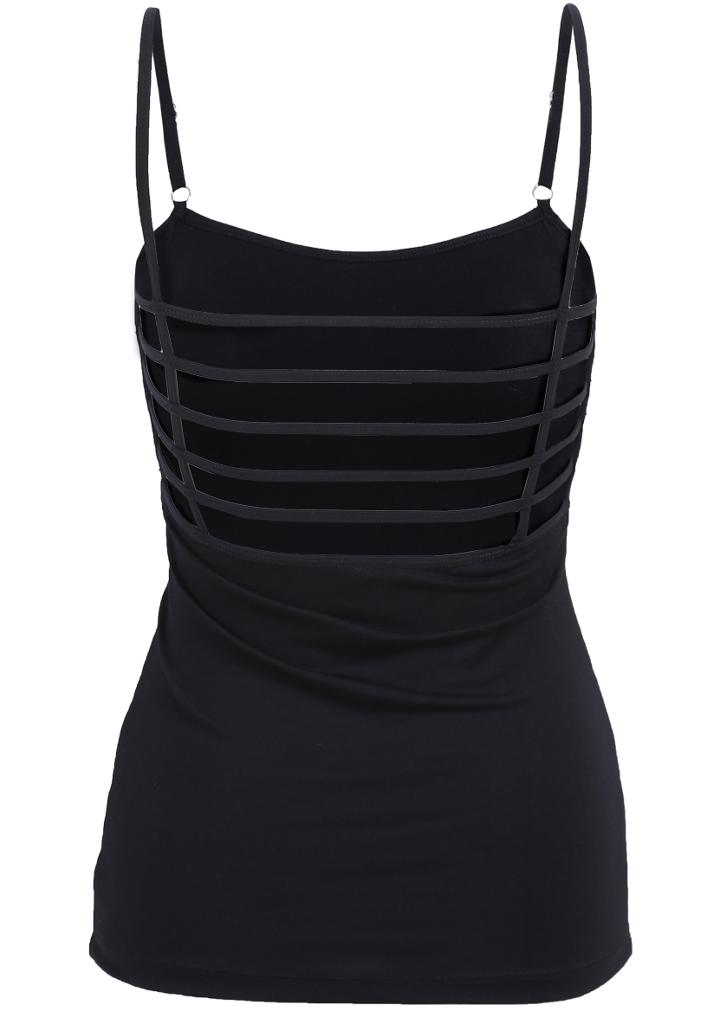 Shein Black Spaghetti Strap Slim Cami Top