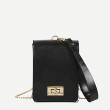 Shein Twist Lock Chain Bag With Hand Strap