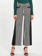 Shein Contrast Panel Vertical Striped Pants