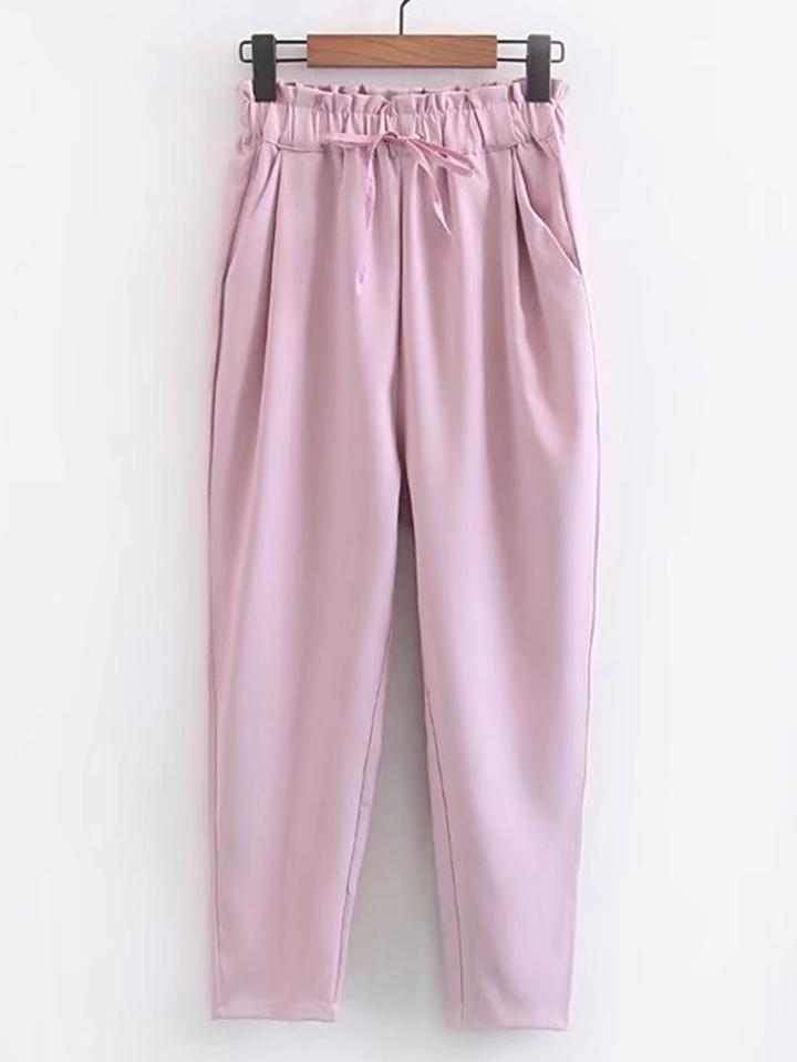 Shein Drawstring Waist Carrot Pants