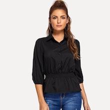 Shein Button Front Smock Shirt