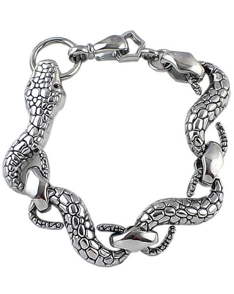 Shein Silver Snake Link Bracelet