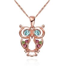 Shein Hollow Rhinestone Metal Pendant Necklace