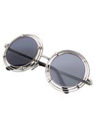 Shein Cutout Black Lenses Round Sunglasses