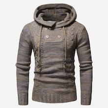 Shein Men Cable Knit Hooded Jumper