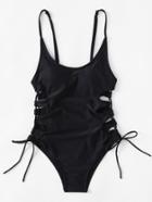 Shein Criss Cross Tie Side Swimsuit